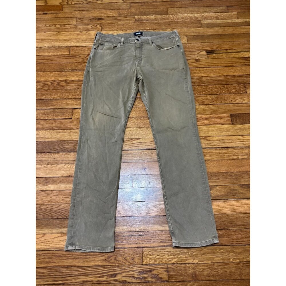 PAIGE Men's Slim Straight Jeans in Tan